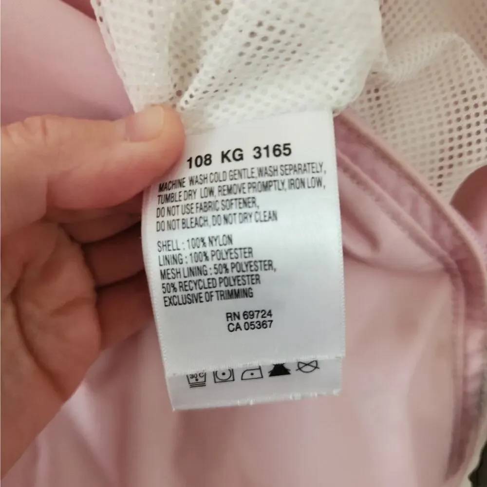 Columbia Windbreaker 14/16 Girls Kids Pink Hooded Lightweight Coat Zip Up